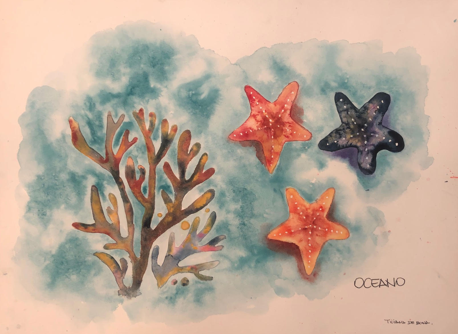 Aquarela Oceano - MooMoo por um mundo melhor!