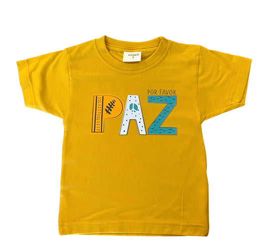 Camiseta Paz Mostarda