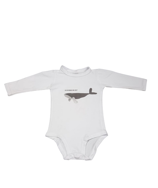Body Estampa Localizada Baleia